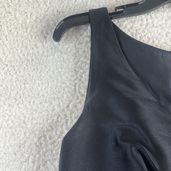 NWOT Moschino Womens Black Silk Blend Sleeveless V-Neck Blouson Dress Size 4 - Picture 4 of 13